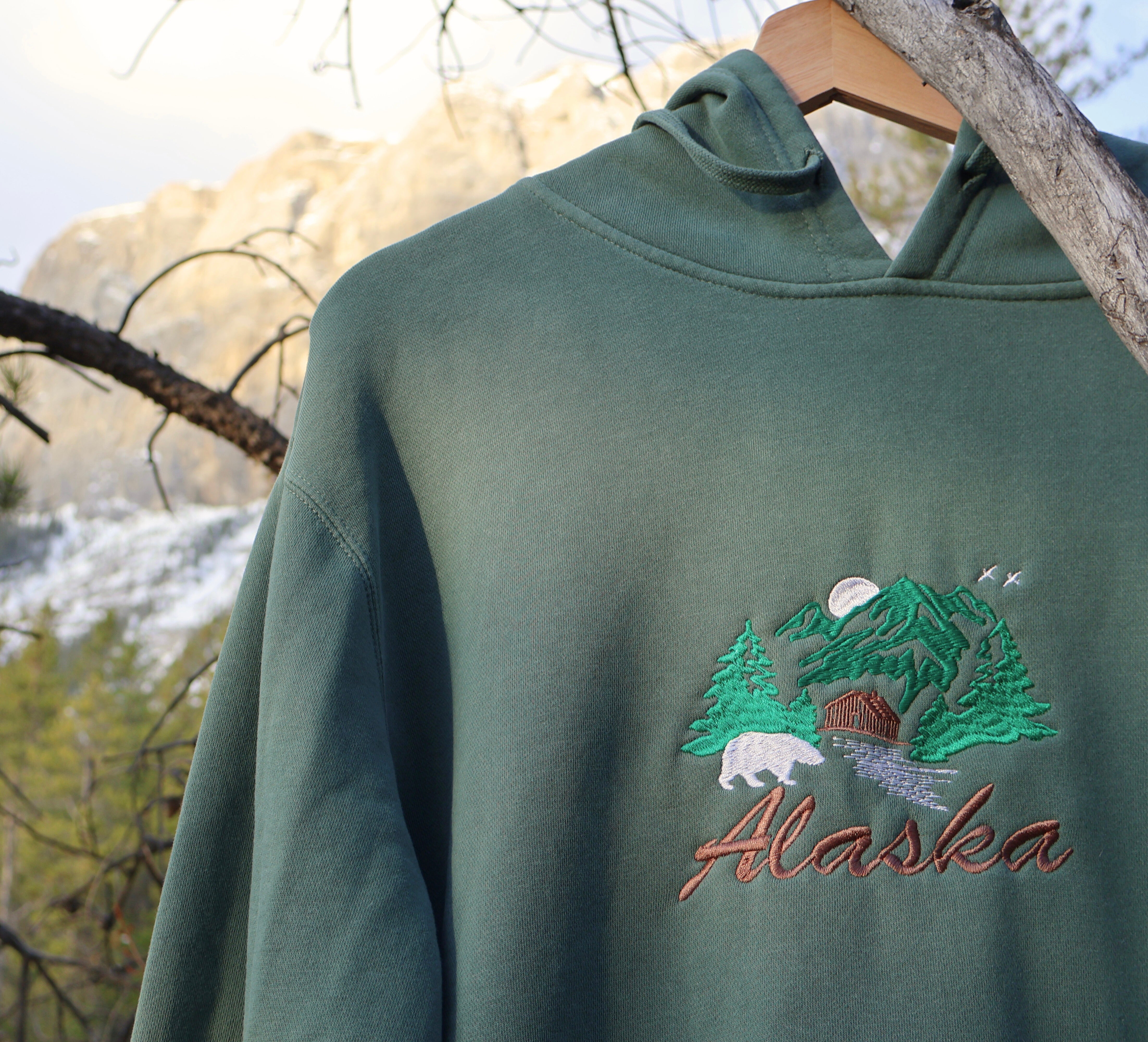 トップス SURE MFG ALASKA HOODIE S/F SPRUCEGREEN M Alaska Hoodie – Twin Raven Company