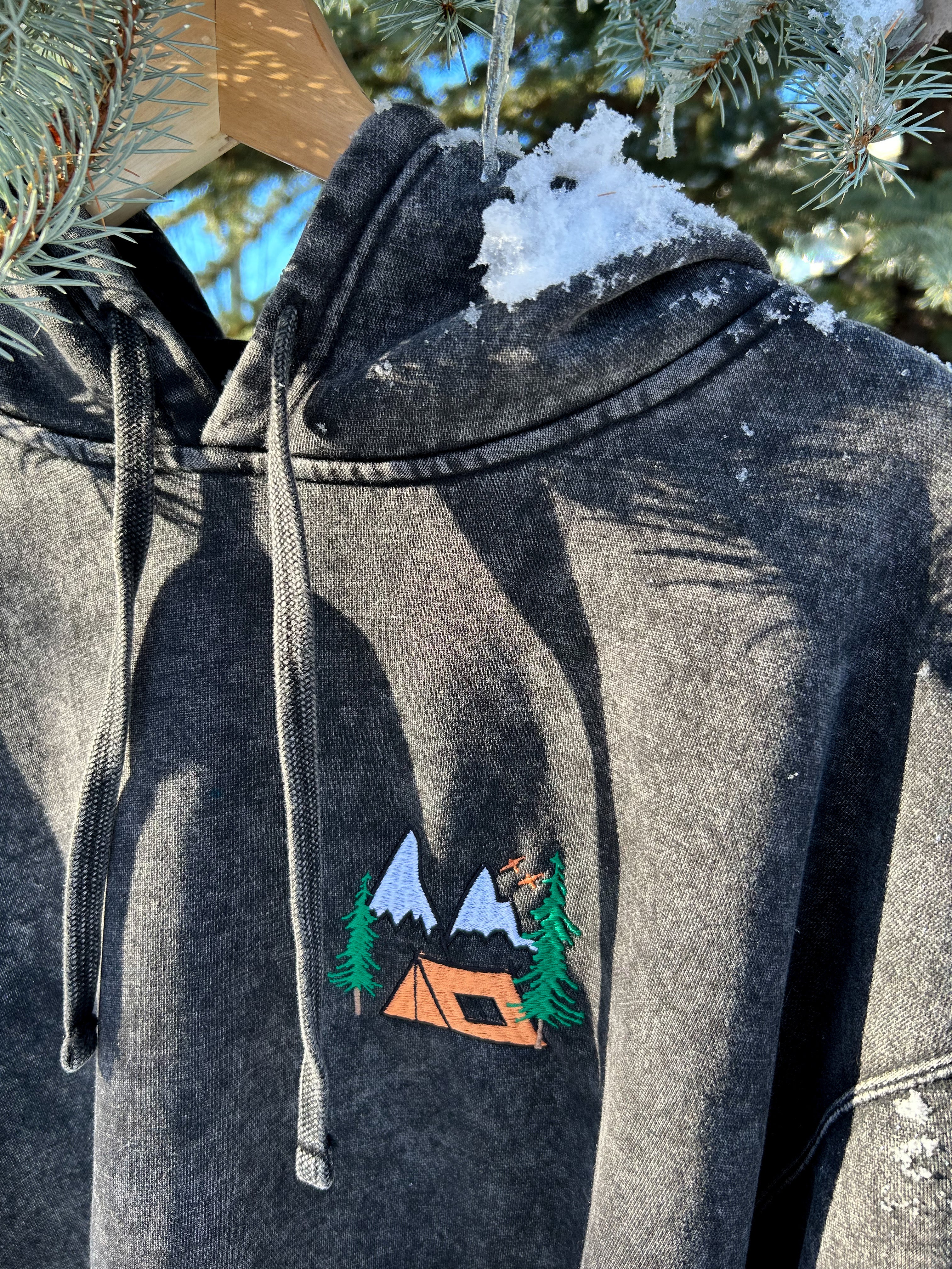 Retro Tent Hoodie Charcoal Medium