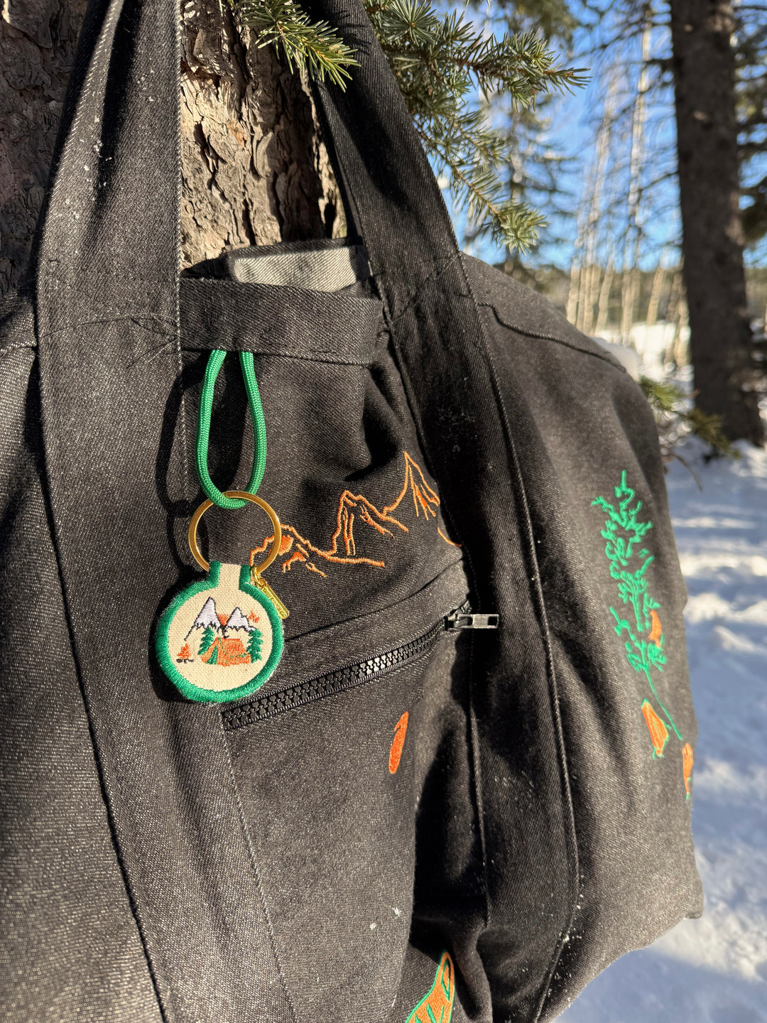 Retro Camp Patch Keychain