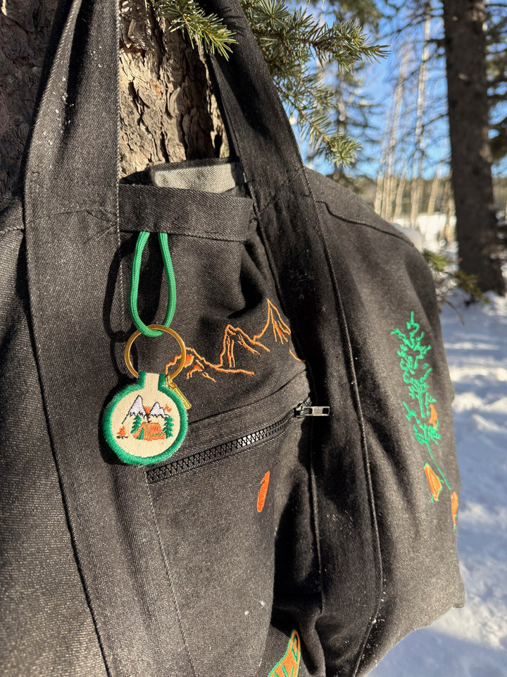 Retro Camp Patch Keychain