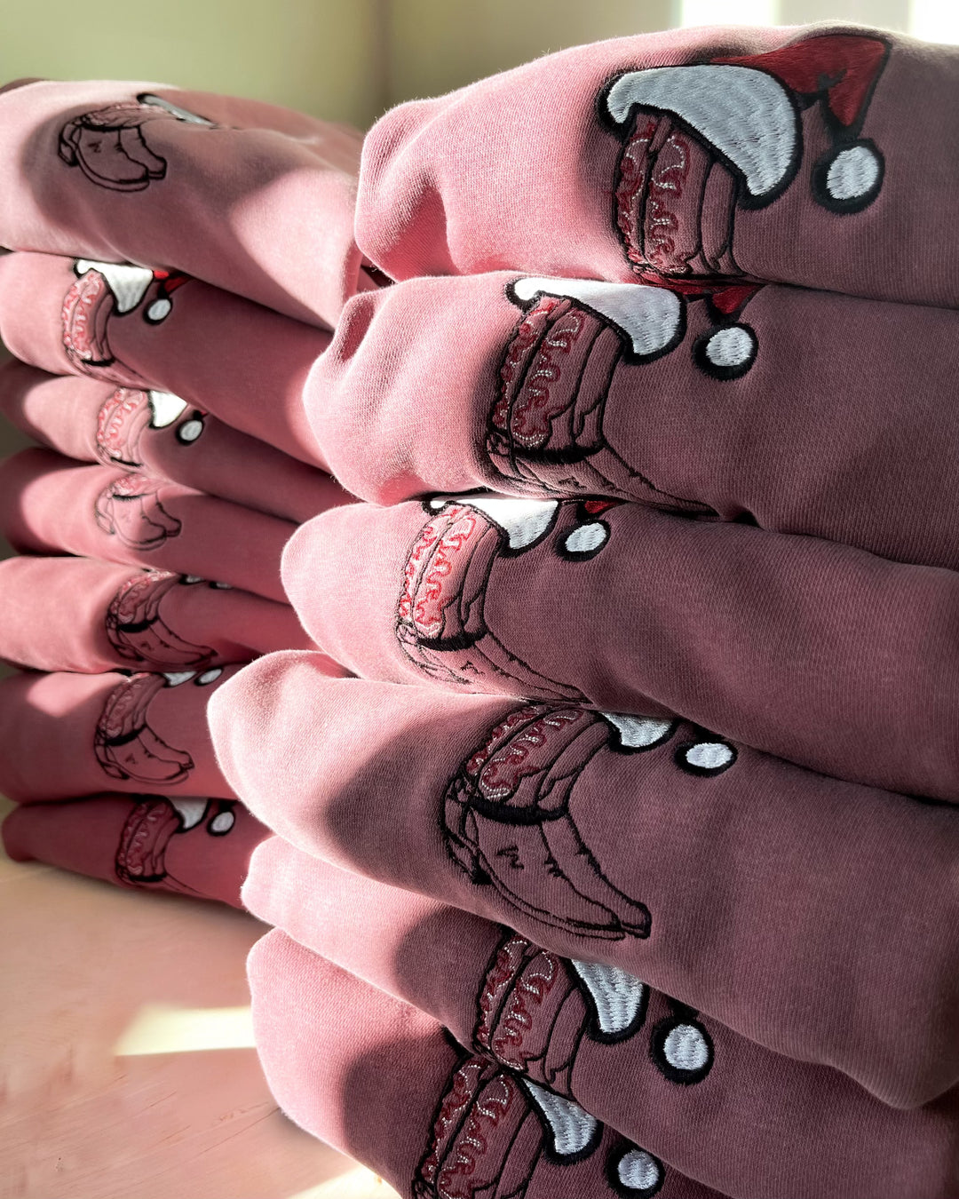 Western Santa Boots Crew