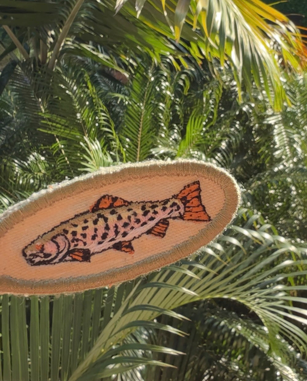 Rainbow Trout Patch Keychain