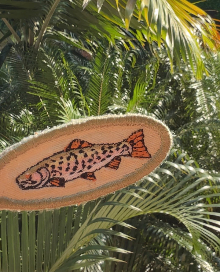 Rainbow Trout Patch Keychain