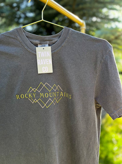 Geometric Rocky Mountains Tee