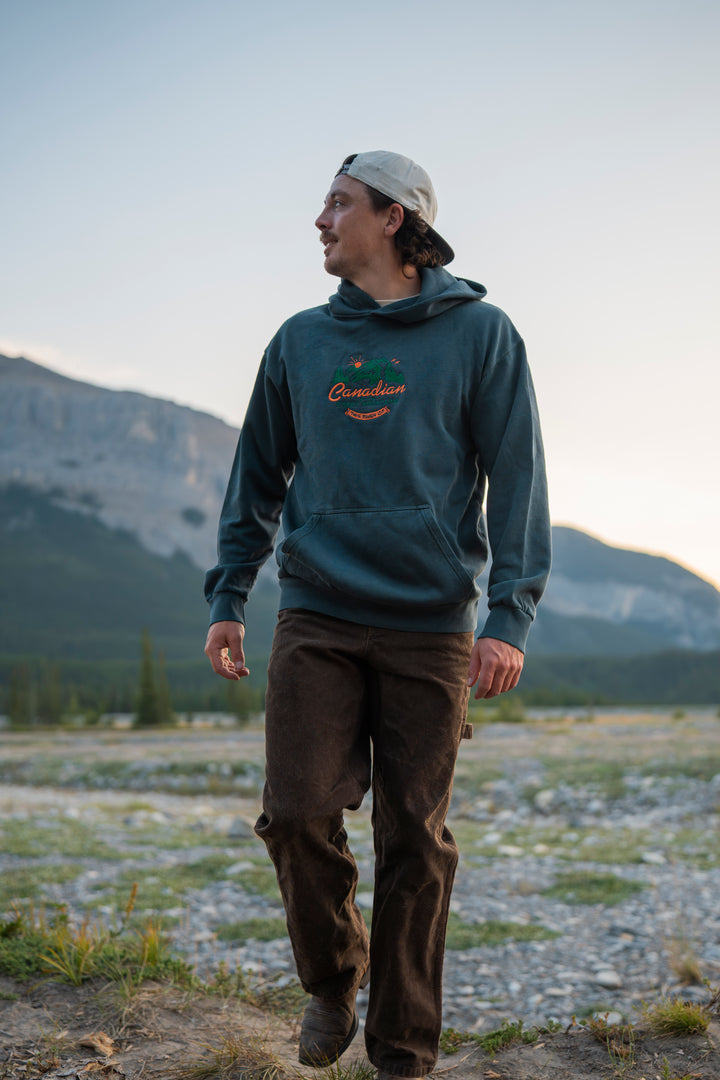 Retro Canadian Rocky Mountains Hoodie