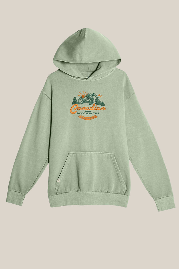 Retro Canadian Rocky Mountains Hoodie