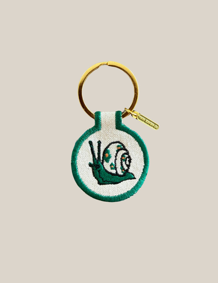 Snail Patch Keychain