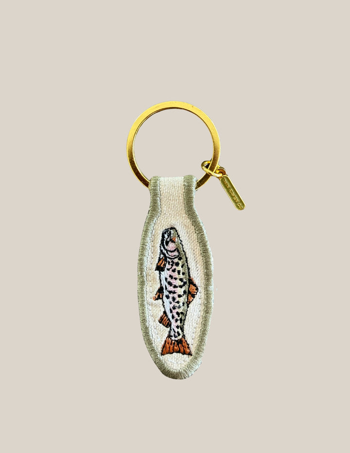 Rainbow Trout Patch Keychain
