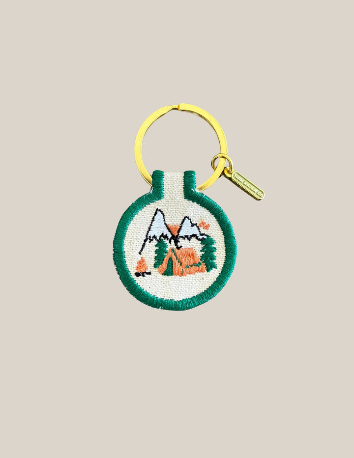 Retro Camp Patch Keychain