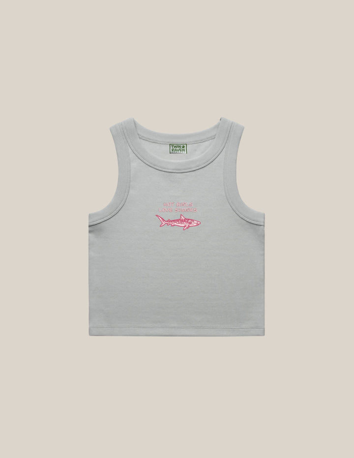 Hot Girls Love Sharks Crew Waist Tank