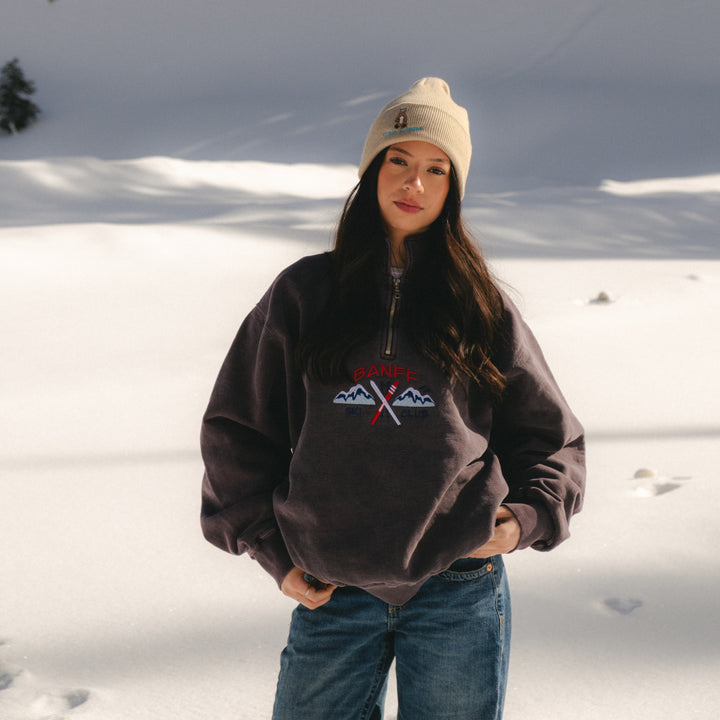 🍁Vintage Banff Ski Club Quarter-zip