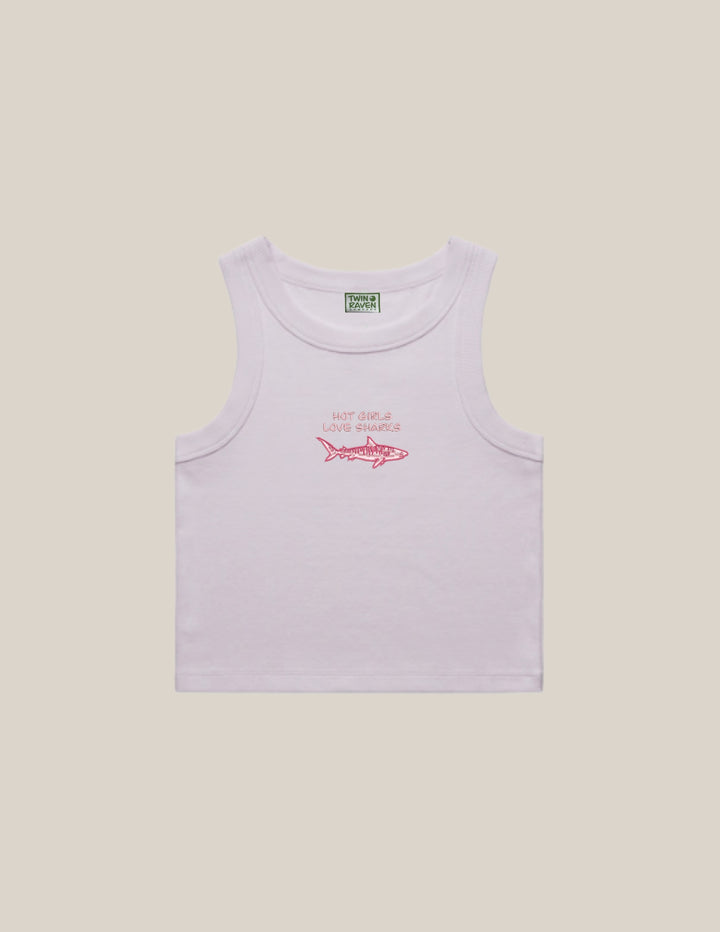 Hot Girls Love Sharks Crew Waist Tank