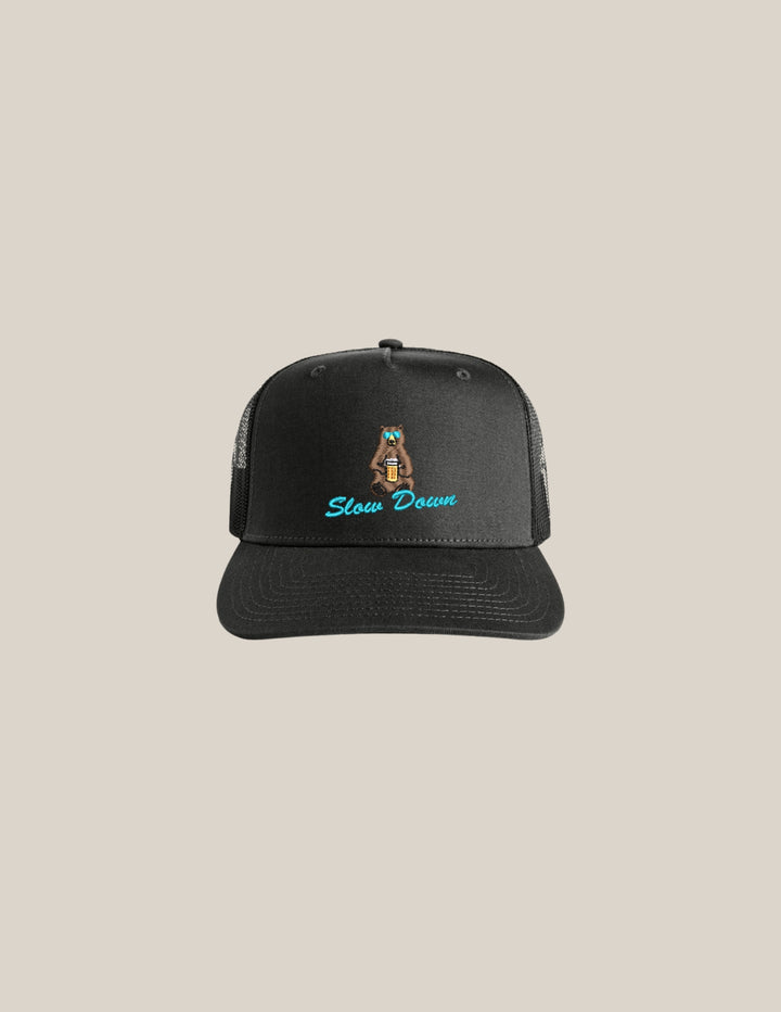 Slow Down Beer Bear Trucker Hat